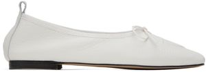 OPEN YY White Square Toe Ballerina Flats
