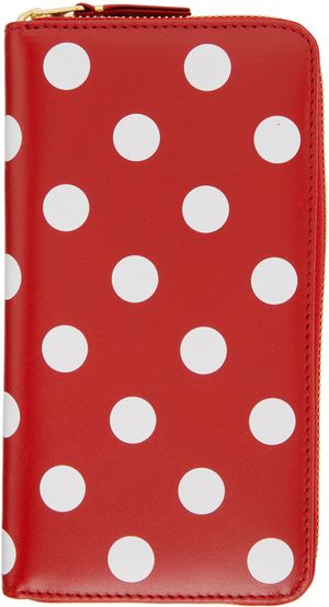 COMME des GARÇONS WALLETS Red Dots Zip Wallet