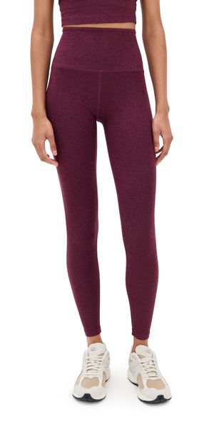 Beyond Yoga Spacedye Caught In The Midi Leggings Midnight Burgundy Heather S