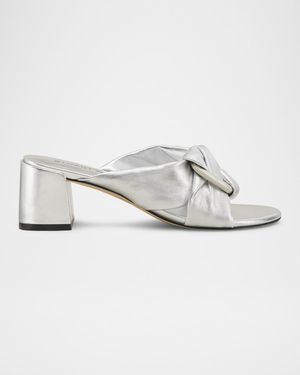 Cece Metallic Twisted Ring Slide Sandals