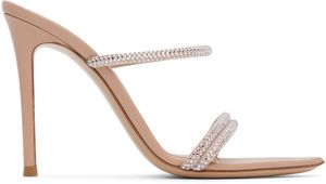 Gianvito Rossi Pink Crystal Heeled Sandals