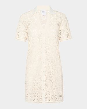 Carmel Summer Crochet Mini Dress
