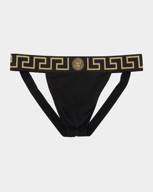 Men's Greek Key Organic Cotton Stretch Jock Strap