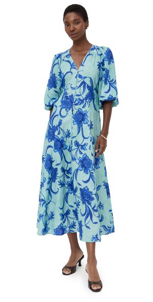 Kivari Juniper Maxi Dress Cobalt Blue/Green L