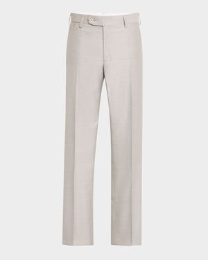 Men's Wool and Silk Five-Pocket Pants