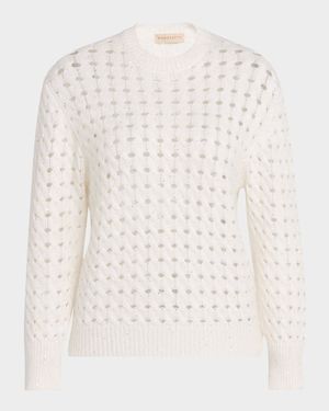 Cashmere-Silk Openwork Sweater