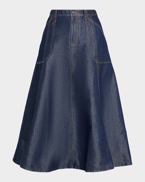 Benji Sparkly Denim Circle Skirt