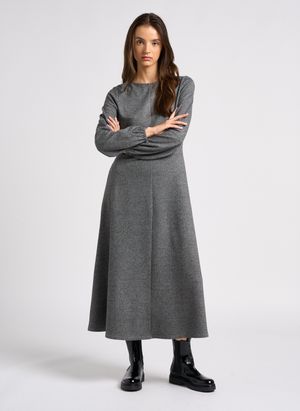 Max Mara Week End - Robe longue col rond - Taille L - Argent