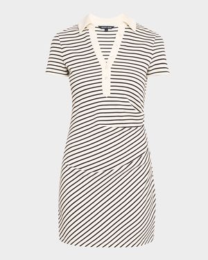 Lanier Stripe Short-Sleeve Polo Dress