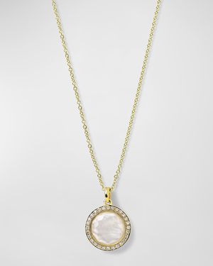 Small Pendant Necklace in 18K Gold with Diamonds
