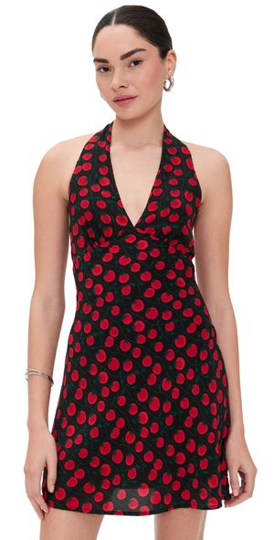 STAUD Lucca Mini Dress On The Vine Black S