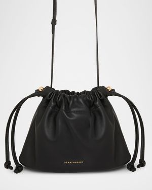 Charlotte Drawstring Leather Clutch Bag