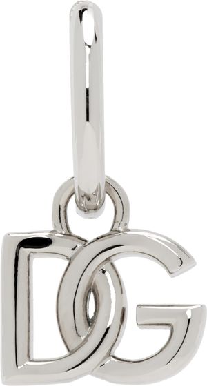 Dolce&Gabbana Silver 'DG' Logo Single Earring