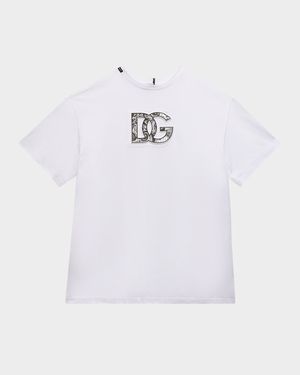 Boy's Interlocked Logo-Print T-Shirt, Size 4-6