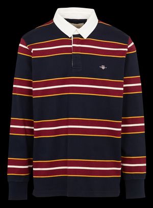 Gant - Polo rayé en coton - Taille 2XL - Bleu