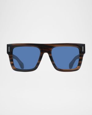 Men's Rivets Acetate Square Sunglasses