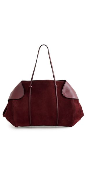 NEOUS Berenices Suede Leather Shoulder Bag Burgundy One Size
