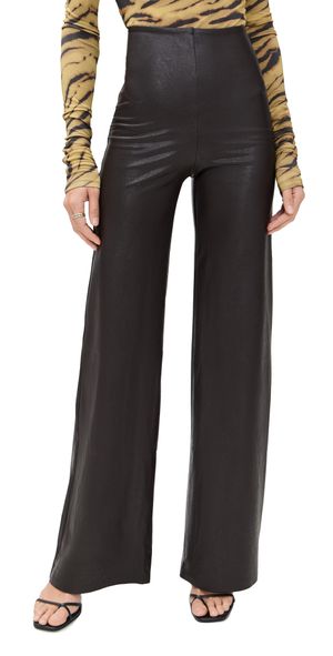 Commando Faux Leather Wide Leg Pants Espresso M