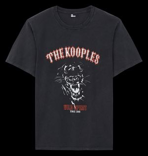 The Kooples - Tee-shirt sérigraphié en coton - Taille XL - Bleu