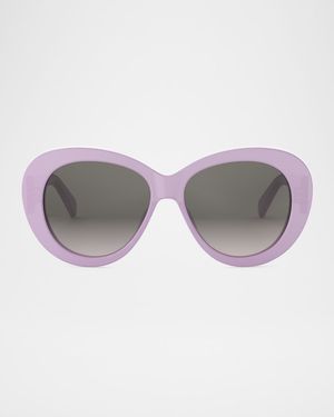 Triomphe Logo Oval Acetate Sunglasses
