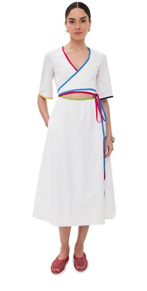 Rosie Assoulin Ribbon Wrap Dress White 4