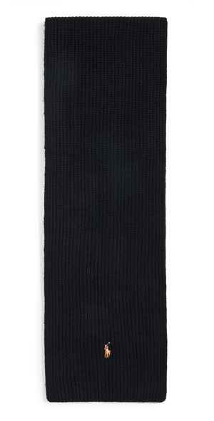 Polo Ralph Lauren Signature Knit Scarf Polo Black One Size