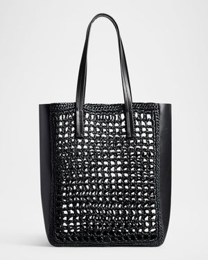 Zoe Small Raffia Tote Bag