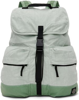 Stone Island Green Drawstring Backpack
