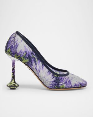 Toy Floral Sequin Stiletto Pumps