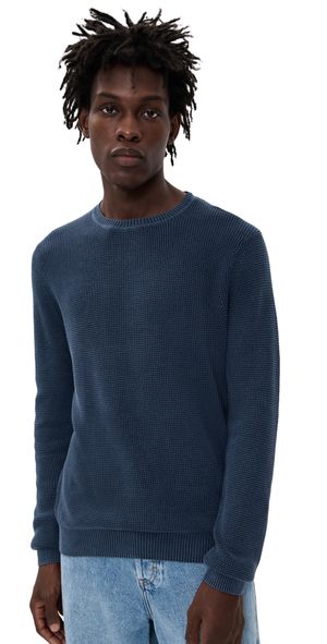 Faherty Sunwashed Crew Neck Sweater Blue Nights S