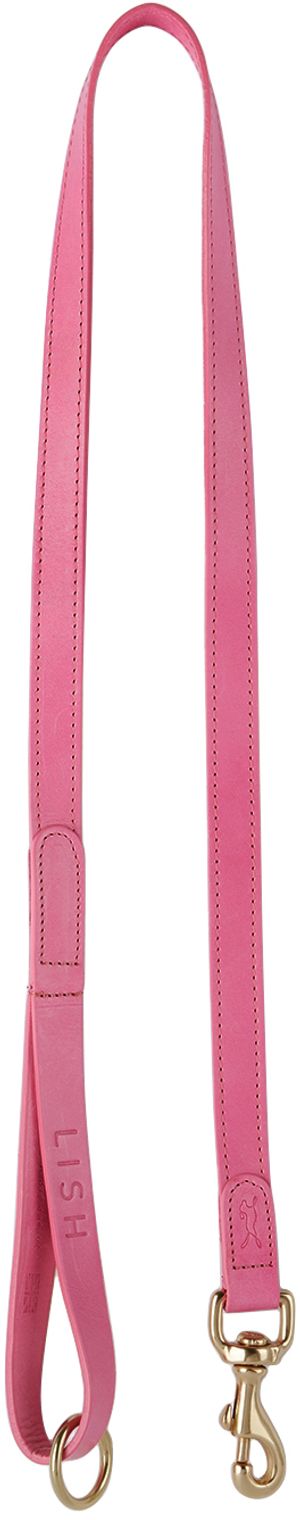 LISH Animaux | Moyenne laisse Coopers rose en cuir