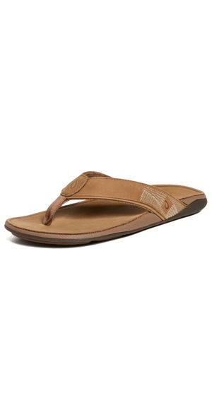 OluKai Tuahine Sandals Toffee/Toffee 13
