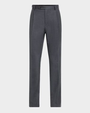 Men's Textured Wool Dress Pants