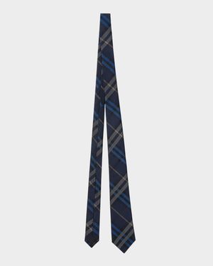 Men's Check Mulberry Silk Tie