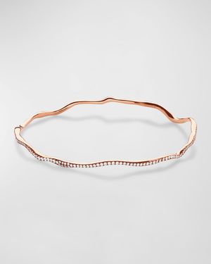 18K Rose Gold Stardust Coral Reef Diamond Bangle Bracelet
