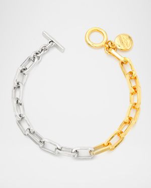 Two-Tone Link Bracelet, Gold/Silver