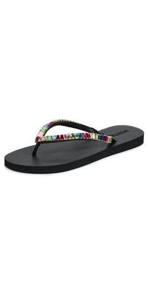 Mystique Flip Flops Black/Multi 9/10