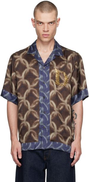 Dries Van Noten Brown Printed Shirt