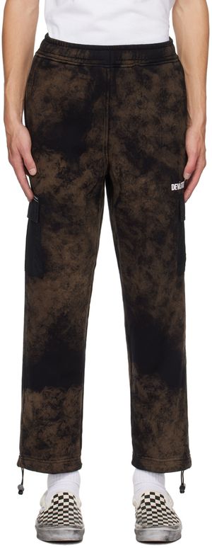 DEVÁ STATES Black Bleached Cargo Pants