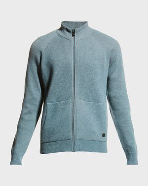 Men's Ribbed Full-Zip Sweater
