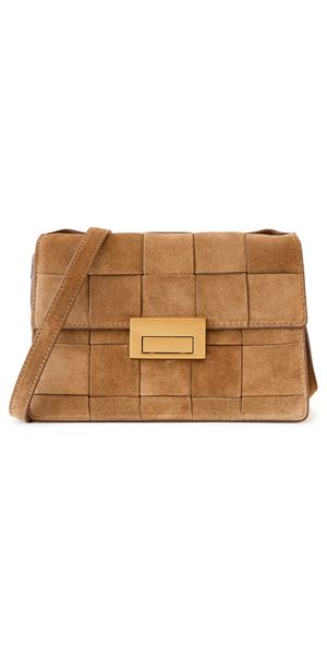 Loeffler Randall Delphine Leather Clutch Toffee One Size