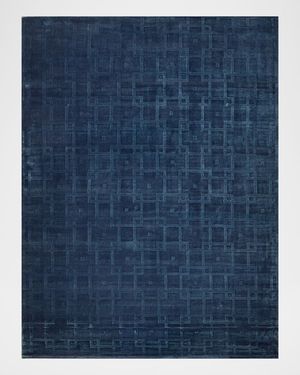 Camora Hand-Loomed Navy Rug, 12' x 15'