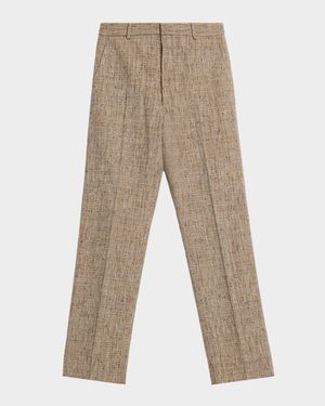 Men's Straight-Leg Textured Trousers