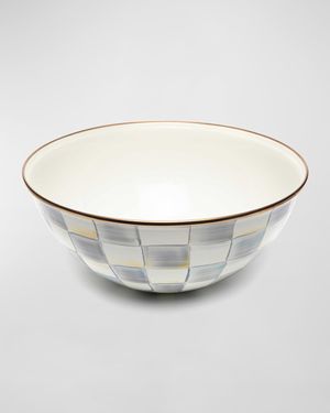 Sterling Check Enamel Everyday Bowl, Large