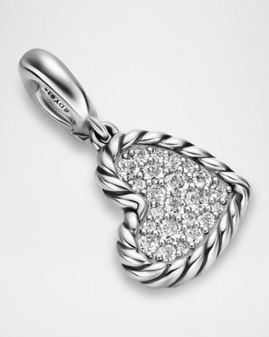 DY Elements Heart Pendant with Diamonds in Silver, 20mm