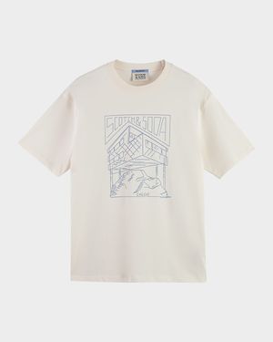 Men's Relaxed Fit Linework Logo T-Shirt