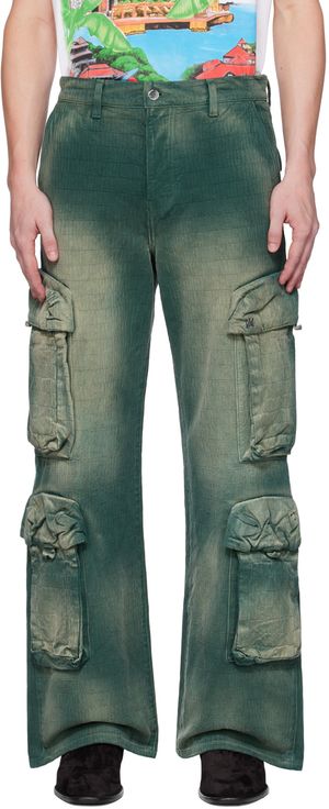 AMIRI Green Faded Cargo Pants