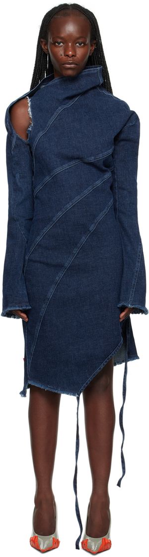 Ottolinger Blue Twisted Denim Minidress