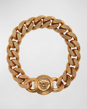 Men's Medusa Curb Chain Bracelet