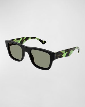 Men's Acetate Rectangle Sunglasses